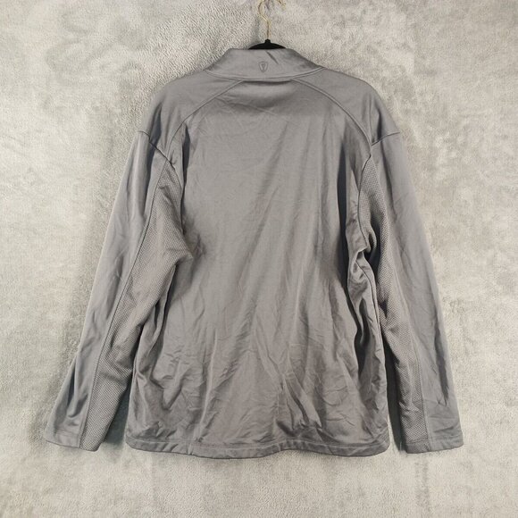 Gray Pullover Jacket 1/4 Zip Fleece Lined w/ Front Pockets SIZE LARGE - Picture 10 of 15